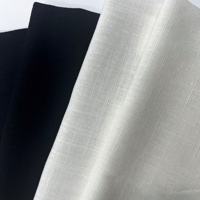 Estilo de bambú de la raya de la tela de lino del rayón de la serie 12S de la mezcla de lino de la materia textil de Youteng