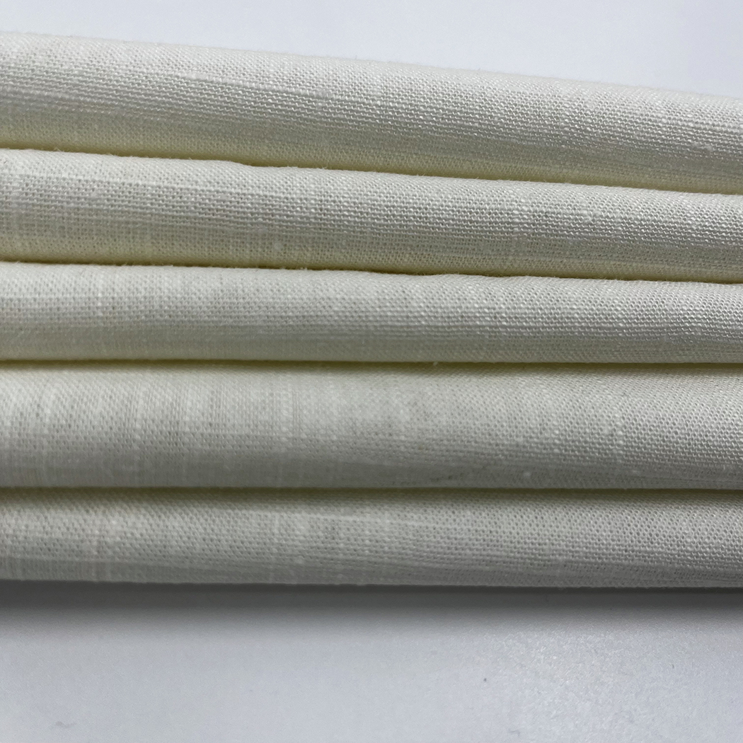 Estilo de bambú de la raya de la tela de lino del rayón de la serie 12S de la mezcla de lino de la materia textil de Youteng